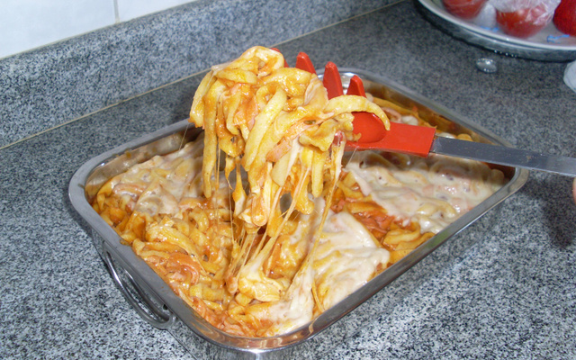 Macarrão caseiro ao forno