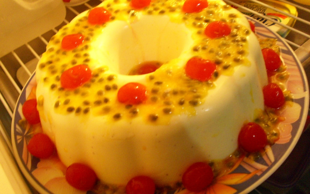 Pudim de geladeira sabor maracujá