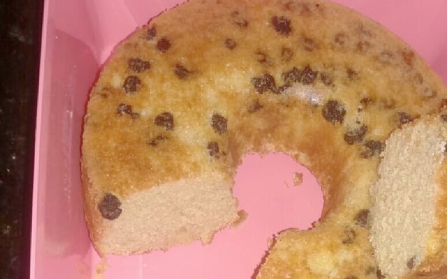 Bolo integral com passas no liquidificador