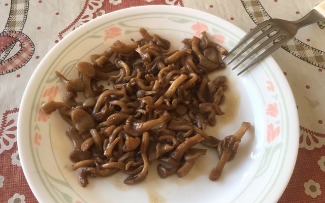 Shimeji na manteiga à brasileira