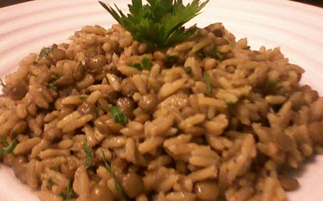 Arroz com lentilha