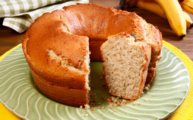 Bolo de banana de liquidificador