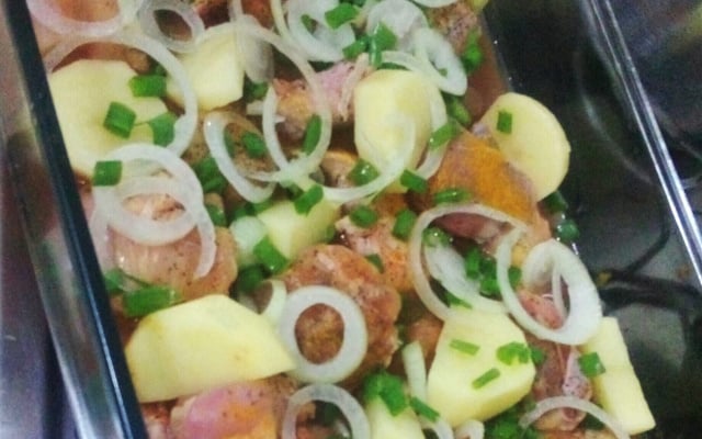 Frango à passarinho no forno