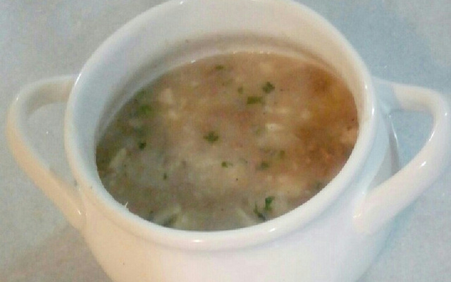 Sopa de Cará com Carne Moída