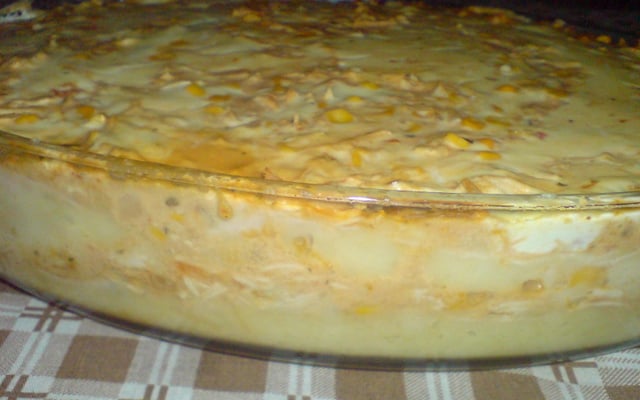 Torta de batata com requeijão