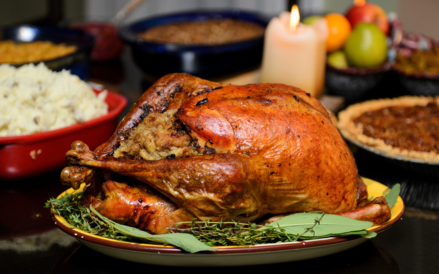 Peru na cachaça recheado e suculento