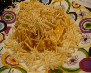 Frango ao molho de abóbora cabocha e requeijão