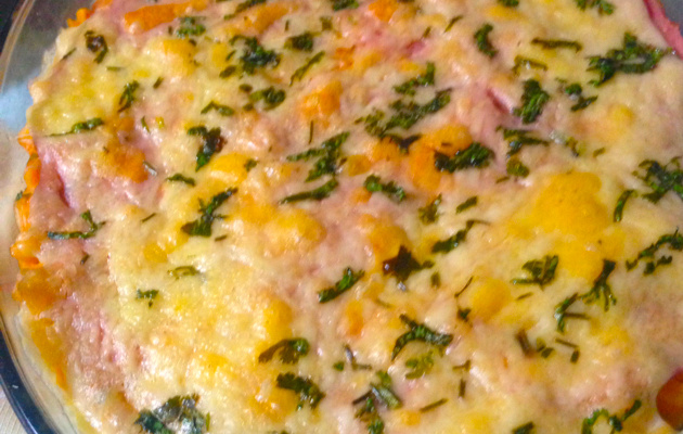 Macarronada na pressão gratinada