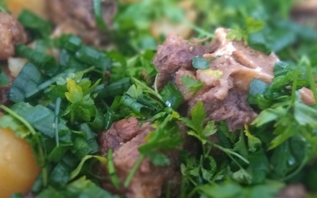 Rabada fácil com salsinha e cebolinha