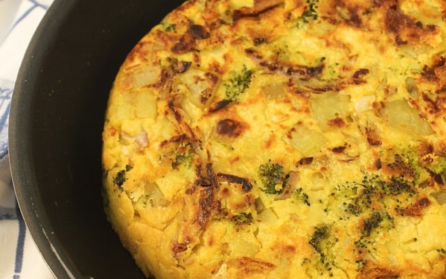 Fritada de batata com azeitonas