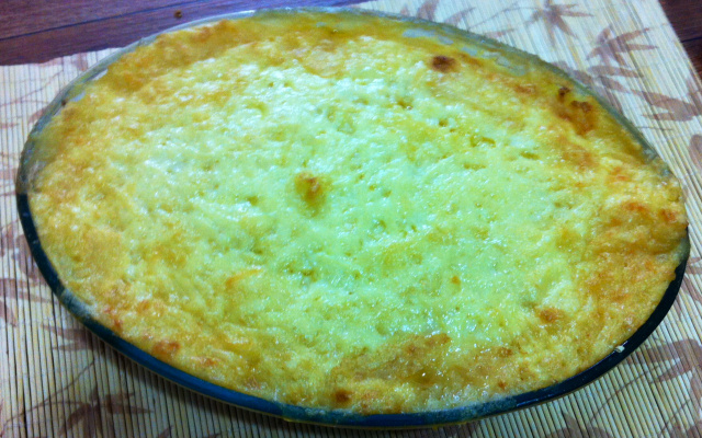 Escondidinho de batata com carne seca