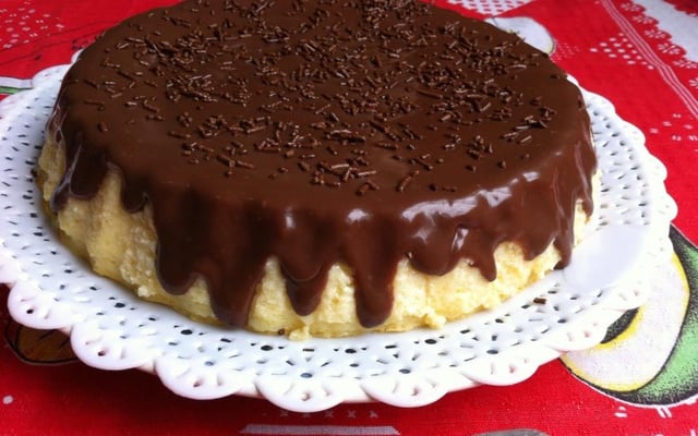 Cheesecake prático com ganache