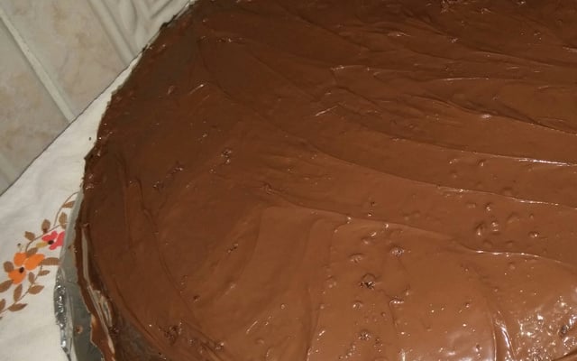 Bolo de iogurte e creme de avelã