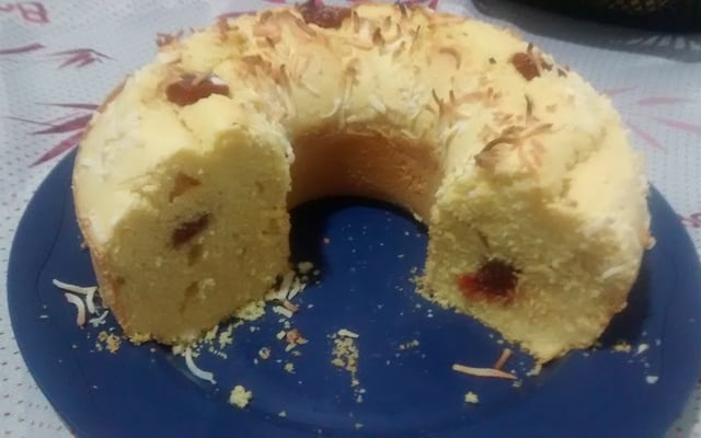 Bolo de fubá de liquidificador super fofo