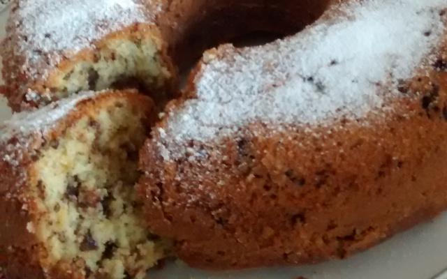 Bolo de laranja com chocolate