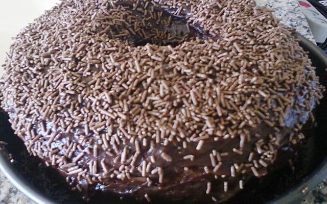 Bolo de chocolate de liquidificador