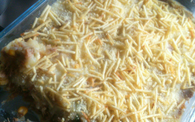 Escondidinho de carne de sol rápido