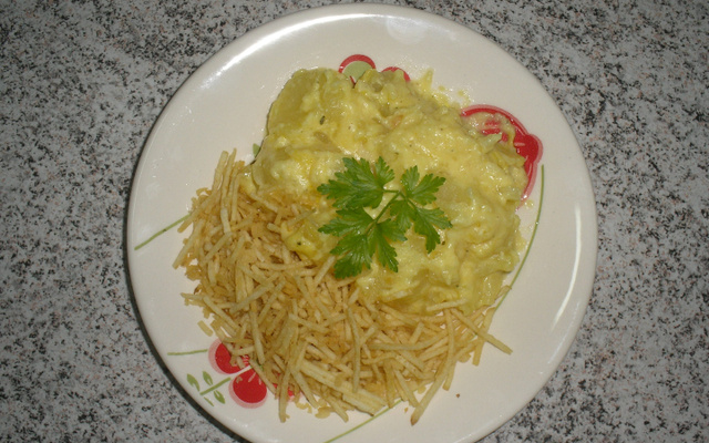 Batatas ao creme de queijo