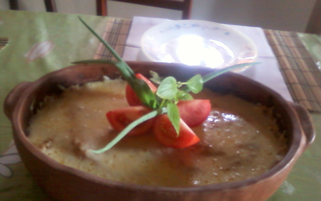 Arroz de forno com camarão