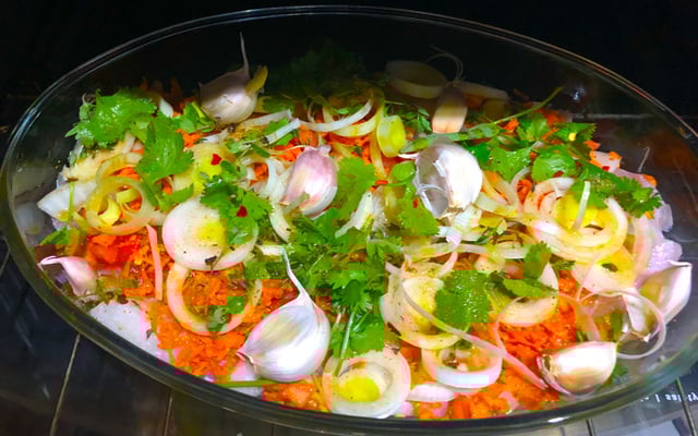 Filé de tilápia com batata doce