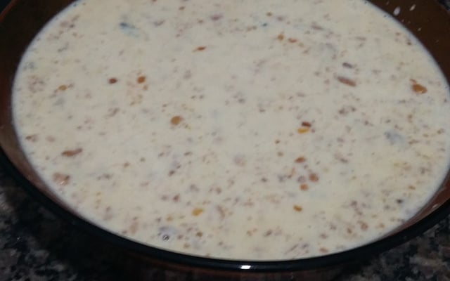 Canjica de amendoim com coco