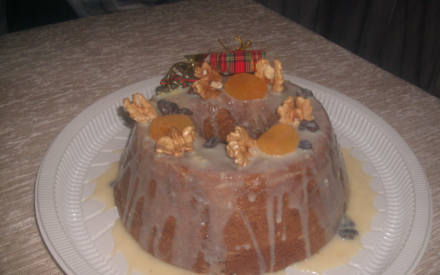 Bolo de nozes e damasco de Laura