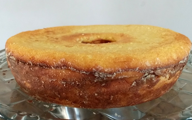 Bolo de milho feito com cuscuz