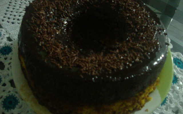 Casadinho de bolo com pudim