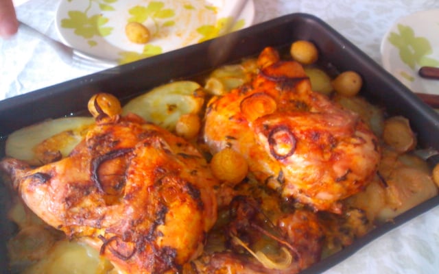 Frango no forno ao molho de maionese