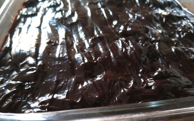 Pavê de waffer de chocolate