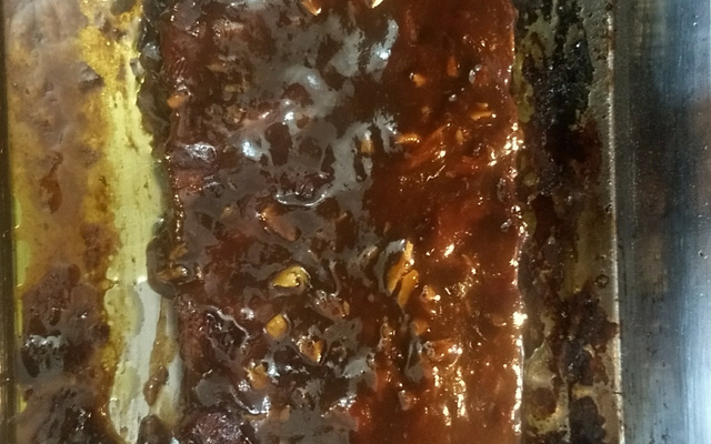 Costela de porco com molho Barbecue