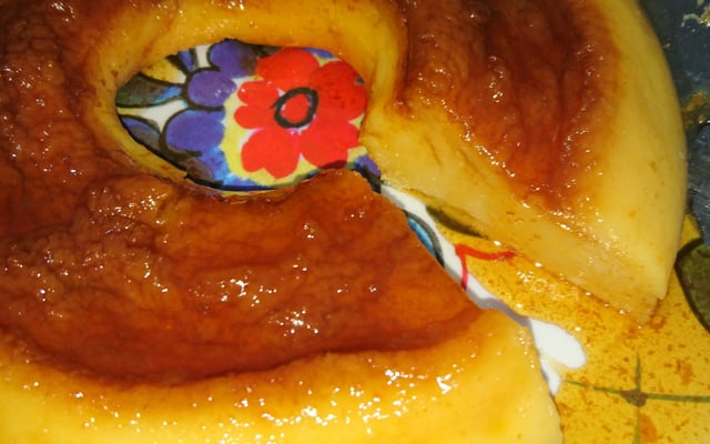 Pudim de pão no micro-ondas