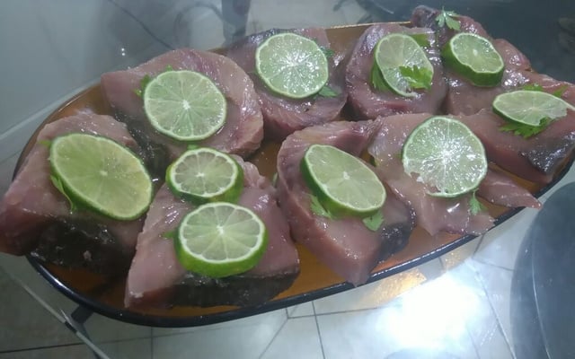 Atum fresco grelhado