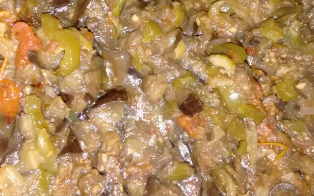 Berinjela em conserva feita no forno