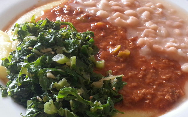 Polenta na panela de pressão