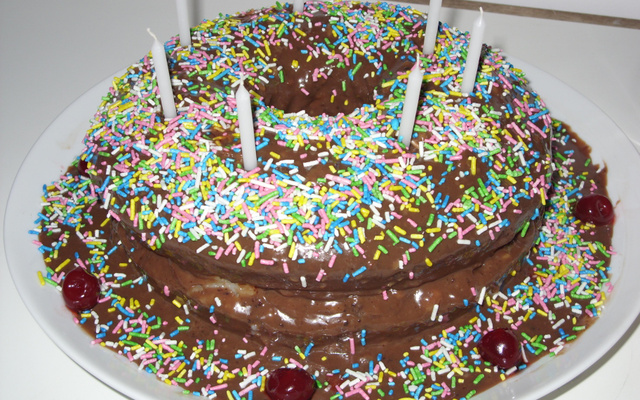 Bolo dueto - chocolate e café