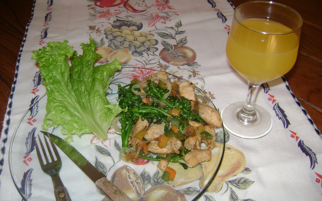 Frango com brócolis