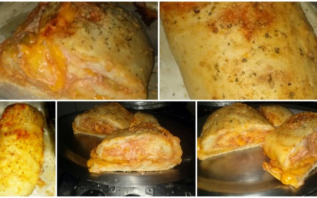 Pão enrolado e recheado fácil
