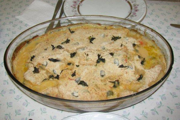 Salmão com molho de camarão