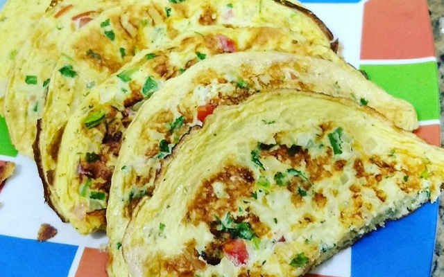 Omelete com requeijão