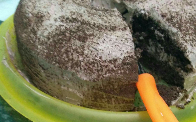 Bolo nega maluca de liquidificador