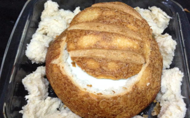 Queijos no pão italiano