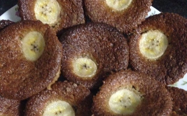 Bolo de banana, aveia e linhaça