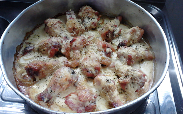 Coxinha da asa ao molho cremoso