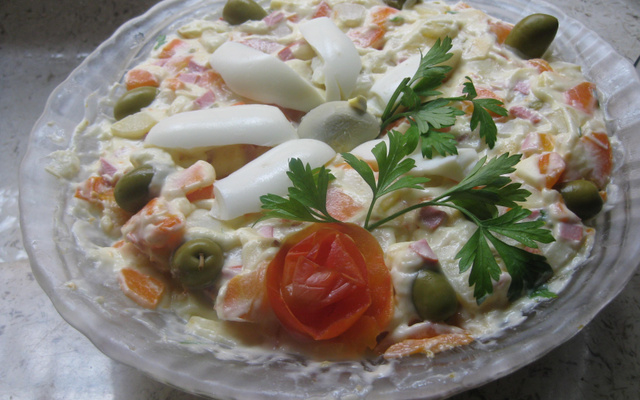 Salada saborosa de maionese