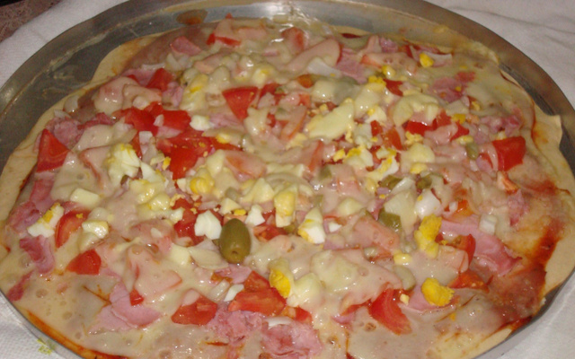 Deliciosa pizza de liquidificador