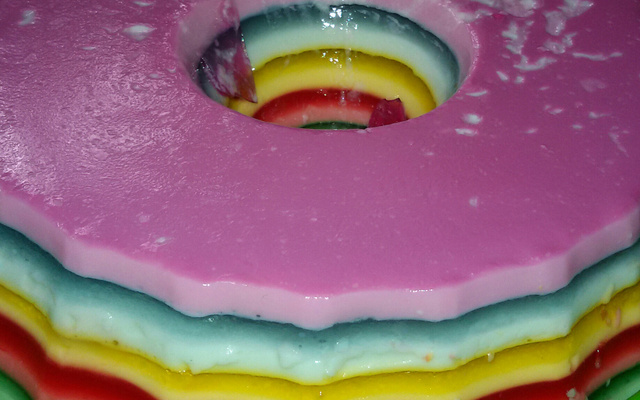 Gelatina Colorida em camadas