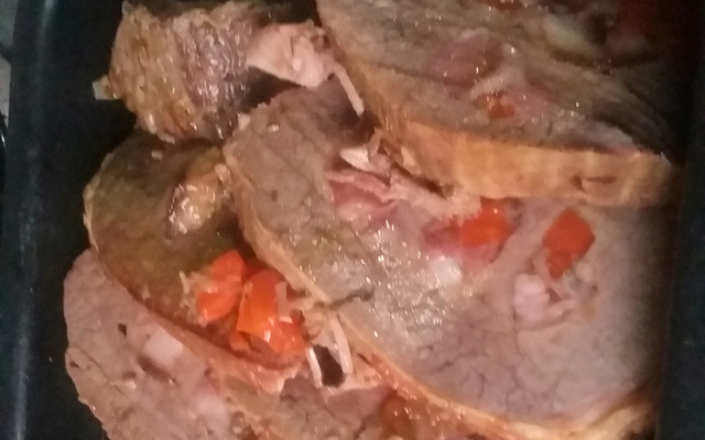 Lagarto recheado à moda da casa