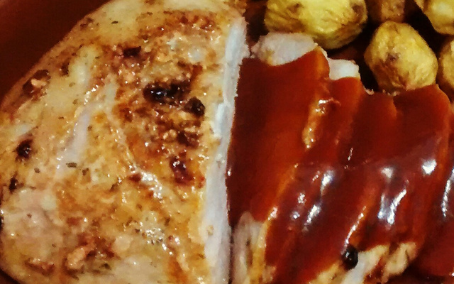 Picanha suína ao molho barbecue