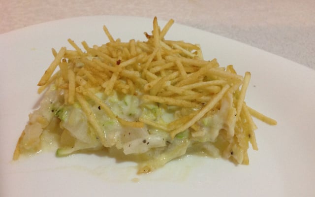 Batata gratinada com abobrinha